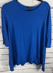 Blusa para mujer Eileen Fisher talla PL azul manga 3/4 - Imagen 1 de 5