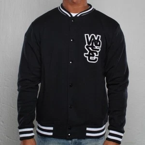 WESC WARREN BÉISBOL LETTERMAN CHAQUETA AZUL MARINO HOMBRE NUEVO $89 - Imagen 1 de 5