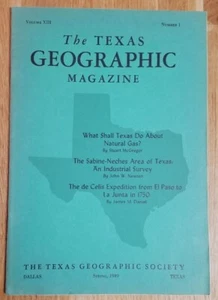 Texas Geographic 1949 Erdgas Fischbrütereien 1750 de Celis Expedition - Bild 1 von 17