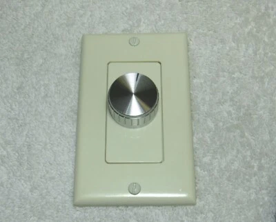 Placa de pared decorativa de perilla plateada y almendra para control de volumen de eje de 6 mm Foto 1 de 4