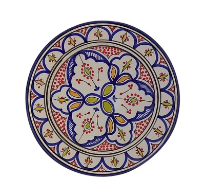 Moroccan Ceramic Plate Salad Pasta Bowl Serving Handmade Wall Hanging 12" Large - Image 1 of 4
