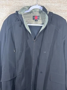 Gallery Coat Womens 8 Black Hooded Utility Zip Jacket Minimalist Layered Liner - Picture 1 of 10