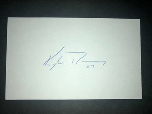 2004 INDIANS: Kyle Denney, SIGNED 3x5 Card (JS)