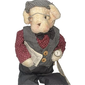 THREAD BEARS OUR SECRET FIRST EDITION STITCH FINANCIAL THEME TEDDY NEWSPAPER - Picture 1 of 9