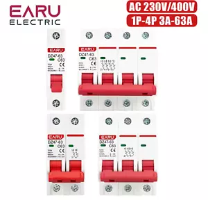 EARU Electric AC 230/400 V 1P-2P-3P-4P Leistungsschalter MCB Din-Schienenmontage - Bild 1 von 22