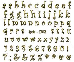 Nail Art Water Transfer Sticker Decal Stickers Pretty Golden Letters KoB-1103 - Picture 1 of 2