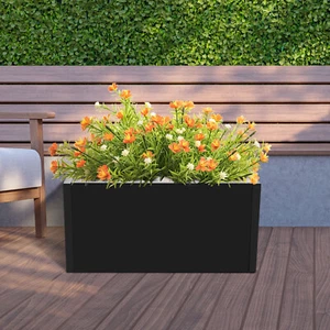 25*12*12in Black Rectangular Metal Planter Box for Curbs, Gardens Outdoor USA - Picture 1 of 19
