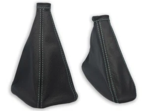 FOR ALFA ROMEO GTV SPIDER 916 95-98 GEAR SHIFT BOOT + EBRAKE GAITER STITCH GRAY - Picture 1 of 4