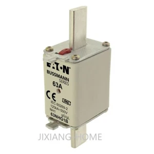 63NHG1B Bussmann Fuse, LV, AC500V, 63A, NH1, gL/gG, IEC, dual indicator - Picture 1 of 1