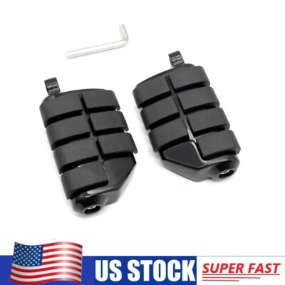 Black Pegs Classic Style Foot Pegs For Harley Tri Glide Ultra Classic FLHTCUTG Foto 1 de 4