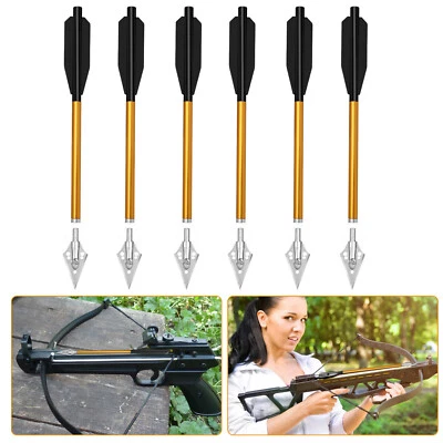 6 Pcs Pistol Crossbow Bolts 6.7" Aluminium Arrows Broadhead Hunting Mini Archery - Image 1 of 4