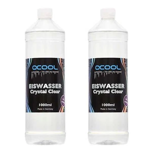 Alphacool Eiswasser Crystal Premezclado PC Refrigerante, 1000 ml, UV Transparente, Paquete de 2 - Imagen 1 de 5