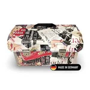 Leder Werkzeugkoffer Werkzeugtasche Werkzeugkasten Einzigartig Vintage Hollywood - Bild 1 von 6