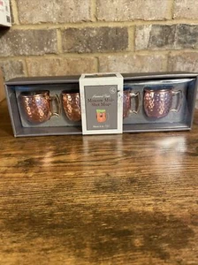 NEW 4 Pack Hammered Copper Finish Moscow Mule Shot Mugs 2 oz / 60 ml - Picture 1 of 4