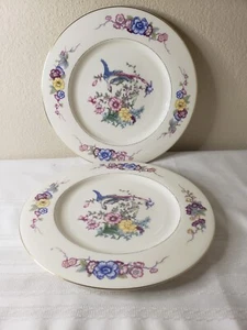 Set of 2 Ivory VENETIAN Large Decorative Dinner Plate 10-5/8 Castleton - Picture 1 of 5