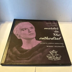 T S ELIOT'S MURDER IN THE CATHEDRAL 2 LP BOX SET ANGEL 3505 NEAR MINT BOOKLET - Picture 1 of 6