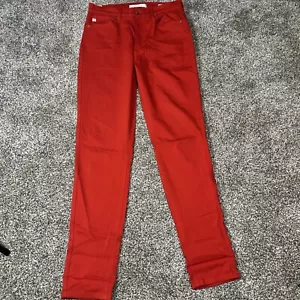KANCAN PREMIER Damen Gr. 29 Skinny Jeans Mid Rise Stretchy Denim Rubinrot - Bild 1 von 11