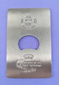 Corona Extra Light Soccer Metal Credit Card Size Beer Bottle Opener NEW - Picture 1 of 4