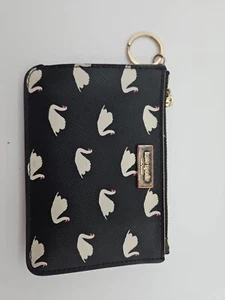 Seltene Kate Spade Swan schwarze Schlüsselanhänger Geldbörse - Bild 1 von 7