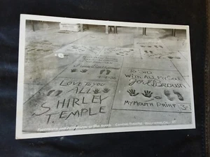 Vintage Unused Real Photo Postcard Stars Chinese Theatre Hollywood Cali RPPC - Picture 1 of 2