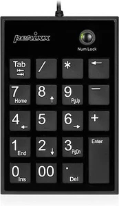 Perixx PPD-202 Wired 19 Keys Slim Numeric Keypad, Big Print Font Silent Notebook - Picture 1 of 9