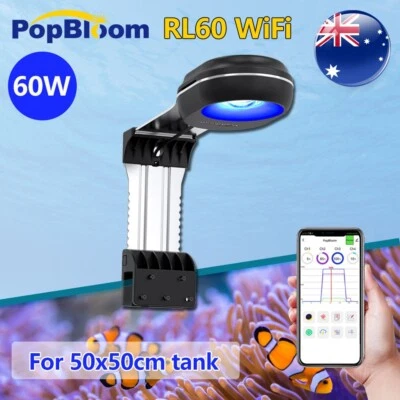 PopBloom Aquarium Light Led Marine Fish Tank Light 60W for Coral Reef Saltwater - Image 1 of 4
