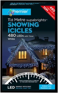 Raraion - 480 Lampu LED Salju Icicle Putih dengan Timer - Picture 1 of 1