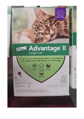 Bayer Advantage II for Large Cats (9 lbs and Over) - 6 Dose