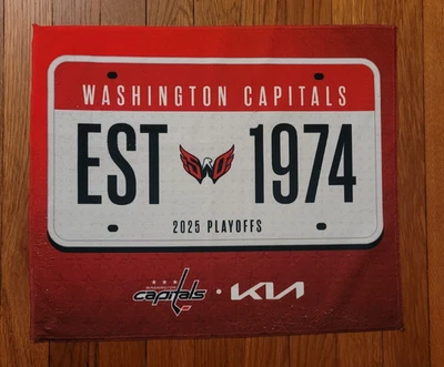Washington Capitals 2025 Playoffs Game 2 Rally Towel Est. 1974 50th Anniversary - Image 1 of 2