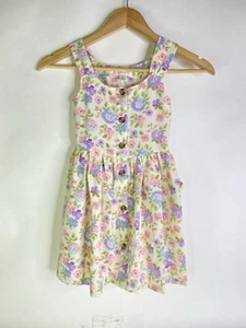 Nanette Floral Sleeveless Easter Spring Summer Button Shirt Dress Girls Size 5 - Picture 1 of 8