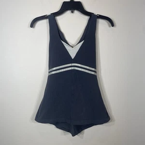 Lululemon Sz 6 Gray And Silver Tank Top Back Cross Straps Tennis Golf - Picture 1 of 6