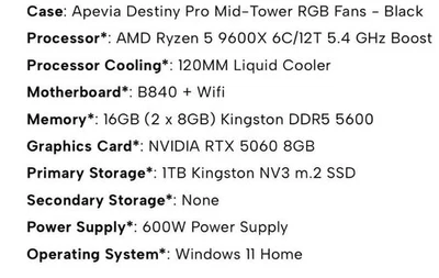 PC de escritorio para juegos en venta Foto 1 de 4