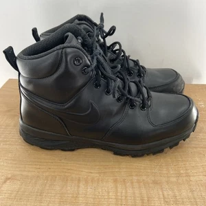 Nike Manoa Leather Boots All Black Size 8.5 - Picture 1 of 7