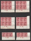 (A798) Ireland - 1922 GB Overprints - 1d Red T22 Control Blocks Mint