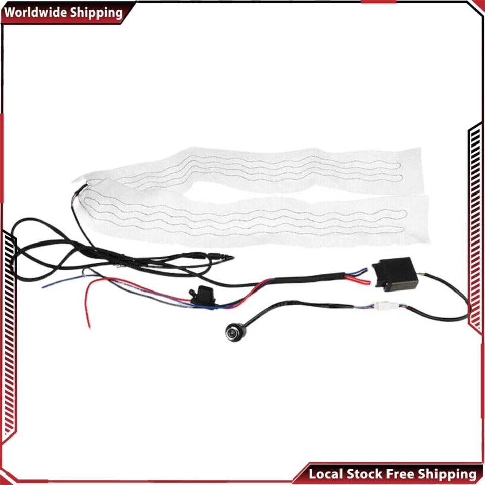 Set Car Winter Heated Steering Wheel Cover Kit Heater Pad 6 level 25in Universal - Imagem 1 de 4