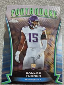 2024 Topps Chrome - Youthquake Dallas Turner #Y-6 (RC) U250 - Picture 1 of 2