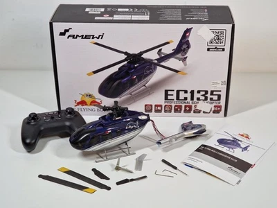 Amewi The Flying Bulls EC135 PRO Rc Helikopter Brushless 6-Kanal 6G Heli 25332 - Bild 1 von 4