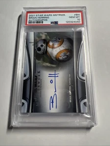2021 Topps Star Wars Masterwork MWA-BH BB-8 Auto PSA 10 GEM MT - Picture 1 of 5