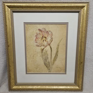 Cheri Blum Florals May Wonder Tulip Framed Picture Wall Art Hanging Shabby Chic  - Picture 1 of 7