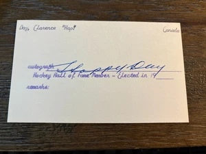 Clarence Happy Day Toronto Maple Leafs signed autographed Hockey 3x5 index card - Picture 1 of 1