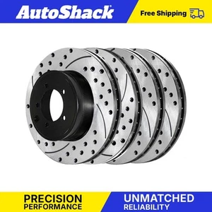 Front & Rear Drilled Slotted Brake Rotors Set of 4 for Nissan 350Z INFINITI G35 - Picture 1 of 7