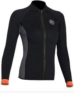 Wetsuit Top Jacket XS Women Men 3MM Neoprene Long Sleeve Dive Scuba - Picture 1 of 11
