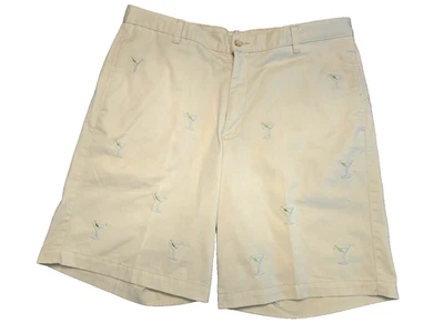 Pantalones Cortos Barry Bricken Caqui Para Hombre Bordados Martini Gafas y Aceitunas-38 Divertido Regalo Foto 1 de 4