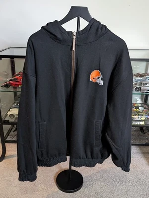 ВИНТАЖНЫЙ CLEVELAND BROWNS XXL 2XL ДВУСТОРОННЯЯ ТОЛСТОВКА С КАПЮШОНОМ И ДОЖДЬ МОЛНИИ КУРТКА REEBOK - Изображение 1 из 4