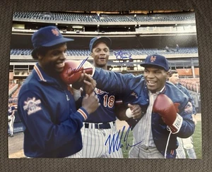 Mike Tyson Signed Photo 16x20 Boxing Doc Gooden Darryl Strawberry Mets Auto JSA - Picture 1 of 4