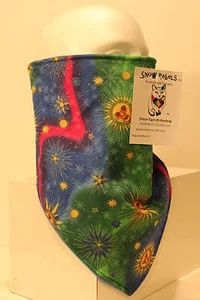 Windproof Fleece sun and stars bandana mask scarf fierce face protection copd - Picture 1 of 1