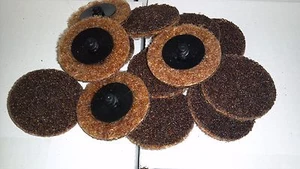 2" Brown Roll on Surface Conditioning Disc Coarse 5 Pieces Scotch Brite - Foto 1 di 1