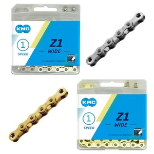 KMC BMX Bicycle Chain Z1 Wide 1/2 x 1/8" Old School Fixed Single Speed Z510 - Picture 1 of 15