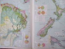 New South Wales Australia New Zealand c. 1925-8 economic commerce color map