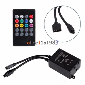12V DC Music Sound Activated Controller For RGB LED Light Strip 20 Key Remote - Picture 1 of 8